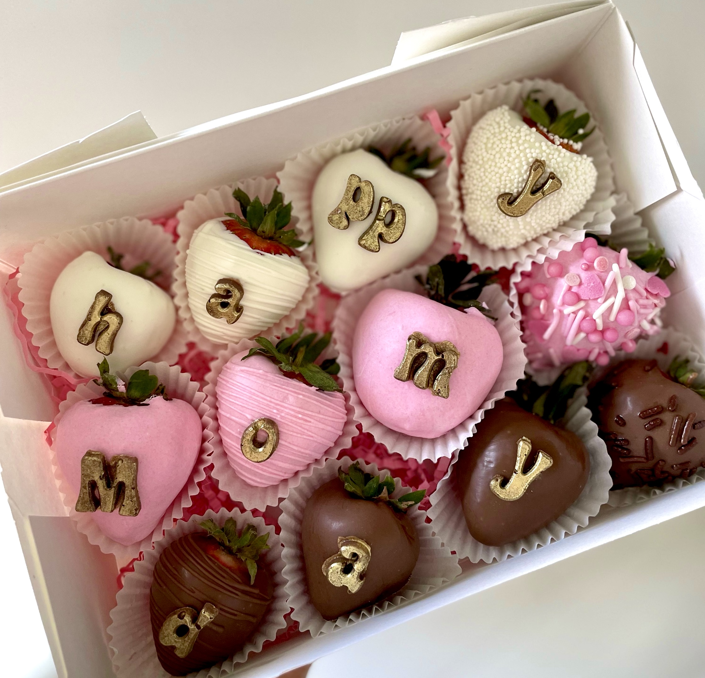Strawberries with Chocolate x 12 Personalized